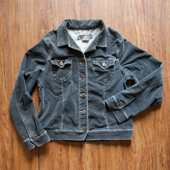 Jeanstar Jackets & Blazers - Jeanstar Corduroy Truckers Jacket Brown/Grey XL